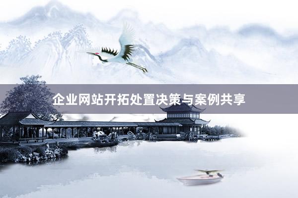 企业网站开拓处置决策与案例共享